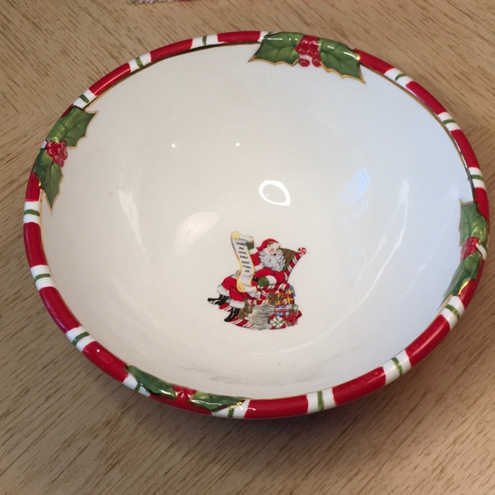 Letters To Santa Round Vegetable Bowl by Christopher Radko
